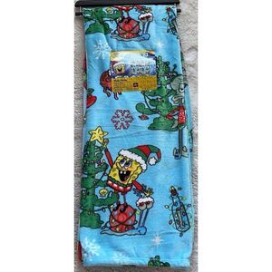 SpongeBob SquarePants Patrick Decorating Christmas Tree Blanket Throw 50 X 70”